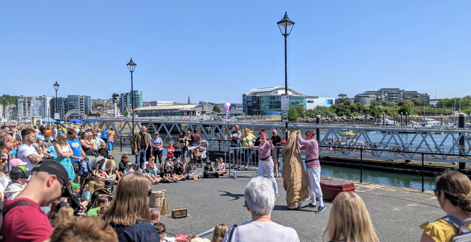 Pirates entertainment at Commercial Wharf in Plymouth